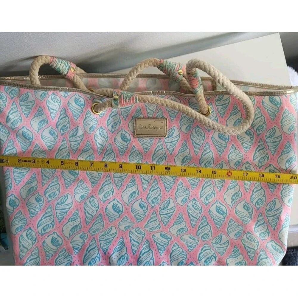 Lilly Pulitzer Let’s Cha Cha Shoreline beach tote Pink bag - Picture 6 of 7
